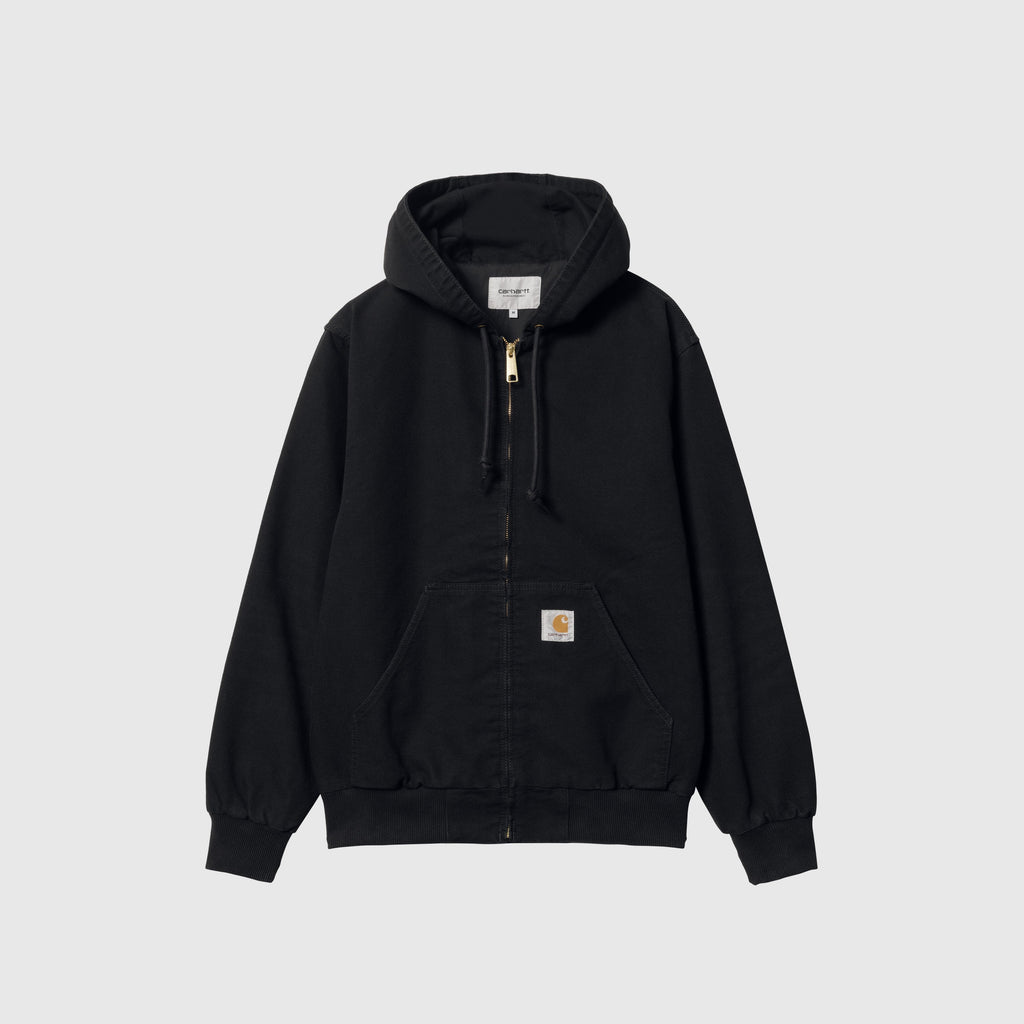 Carhartt WIP Active Jacket - Black Aged Canvas - Front
