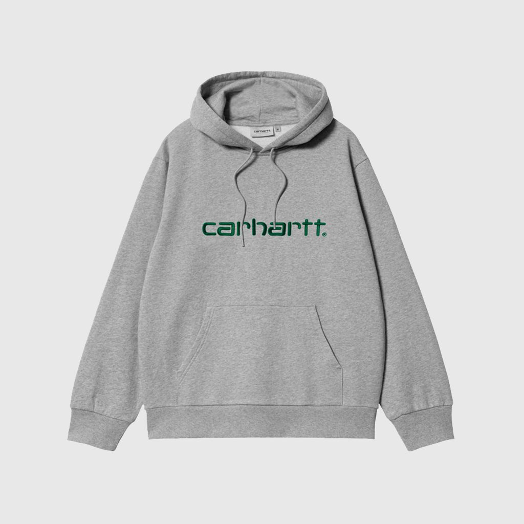 Carhartt WIP Hooded Carhartt Sweat - Grey Heather / Chervil - Front