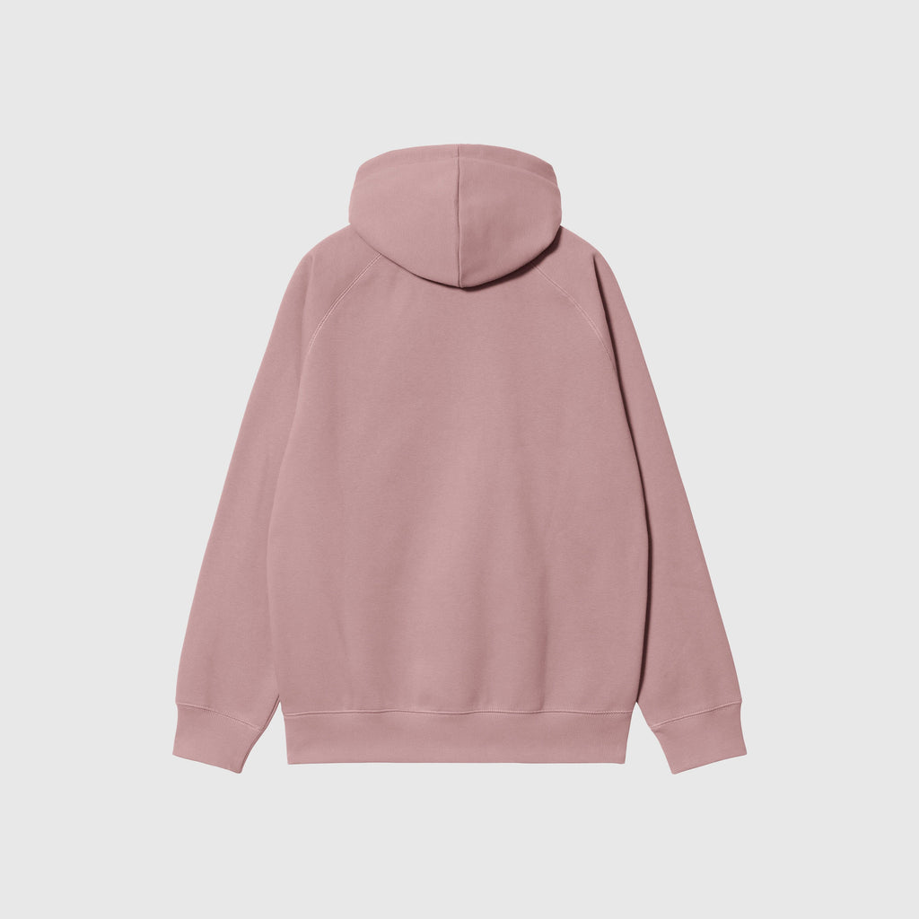 Carhartt WIP Hooded Chase Sweat - Glassy Pink / Gold - Back