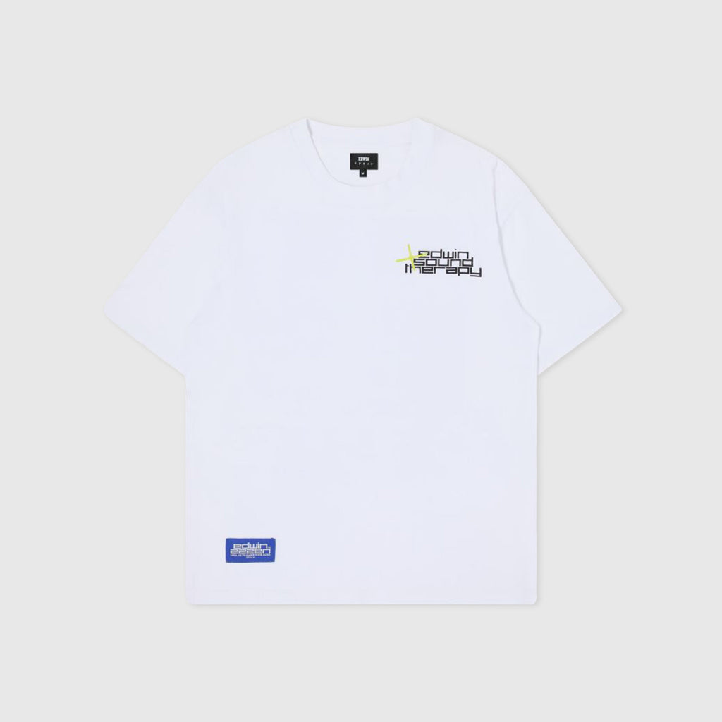 Edwin Therapy Tee - White Garment Washed - Front