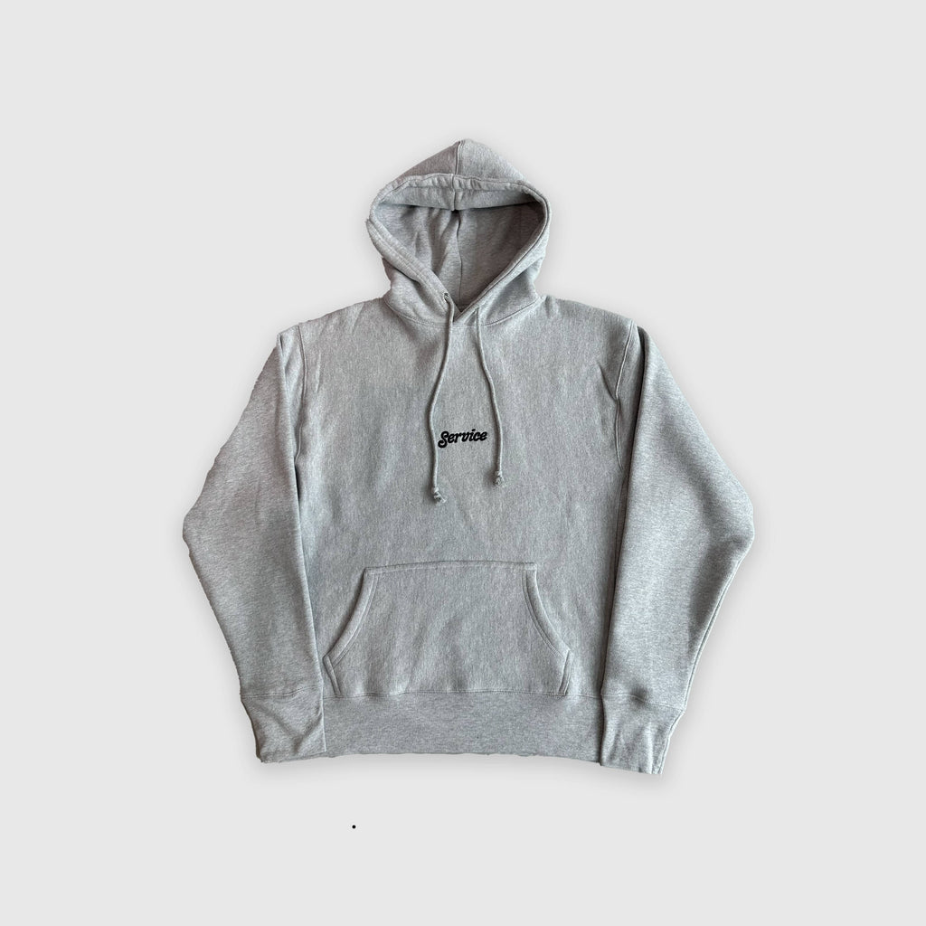 Service Works 12oz Service Embroidered Hoodie - Grey - Front