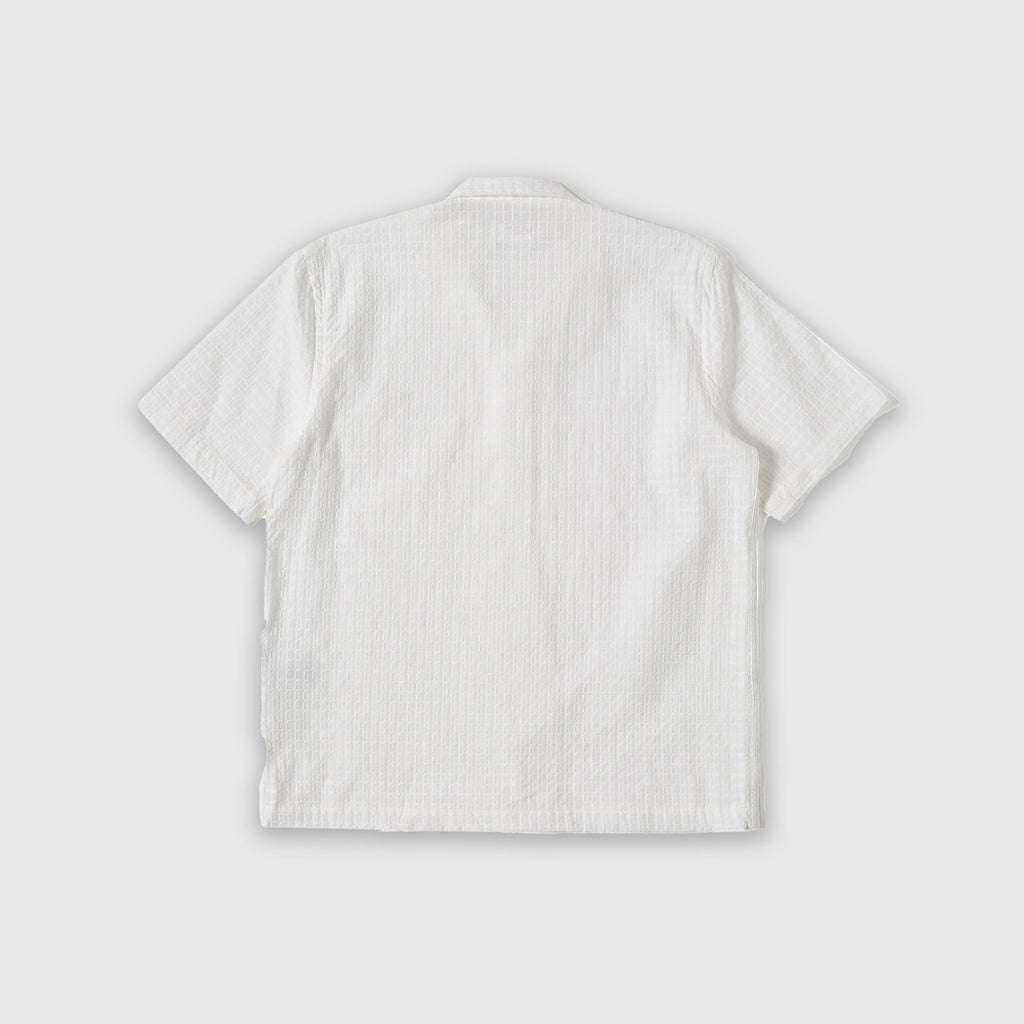 Universal Works Road Shirt - White Delos Cotton - Back