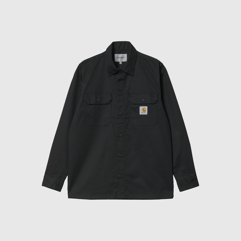 Carhartt WIP LS Master Shirt - Black - Front