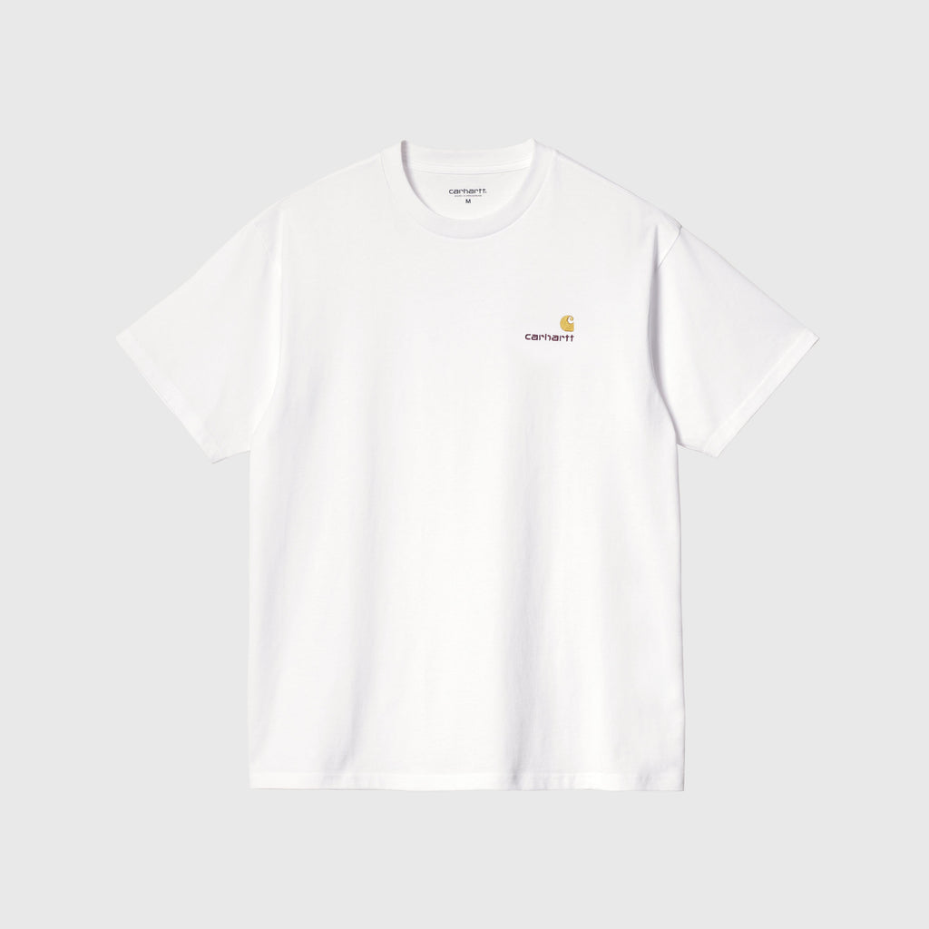 Carhartt WIP SS American Script Tee - White - Front