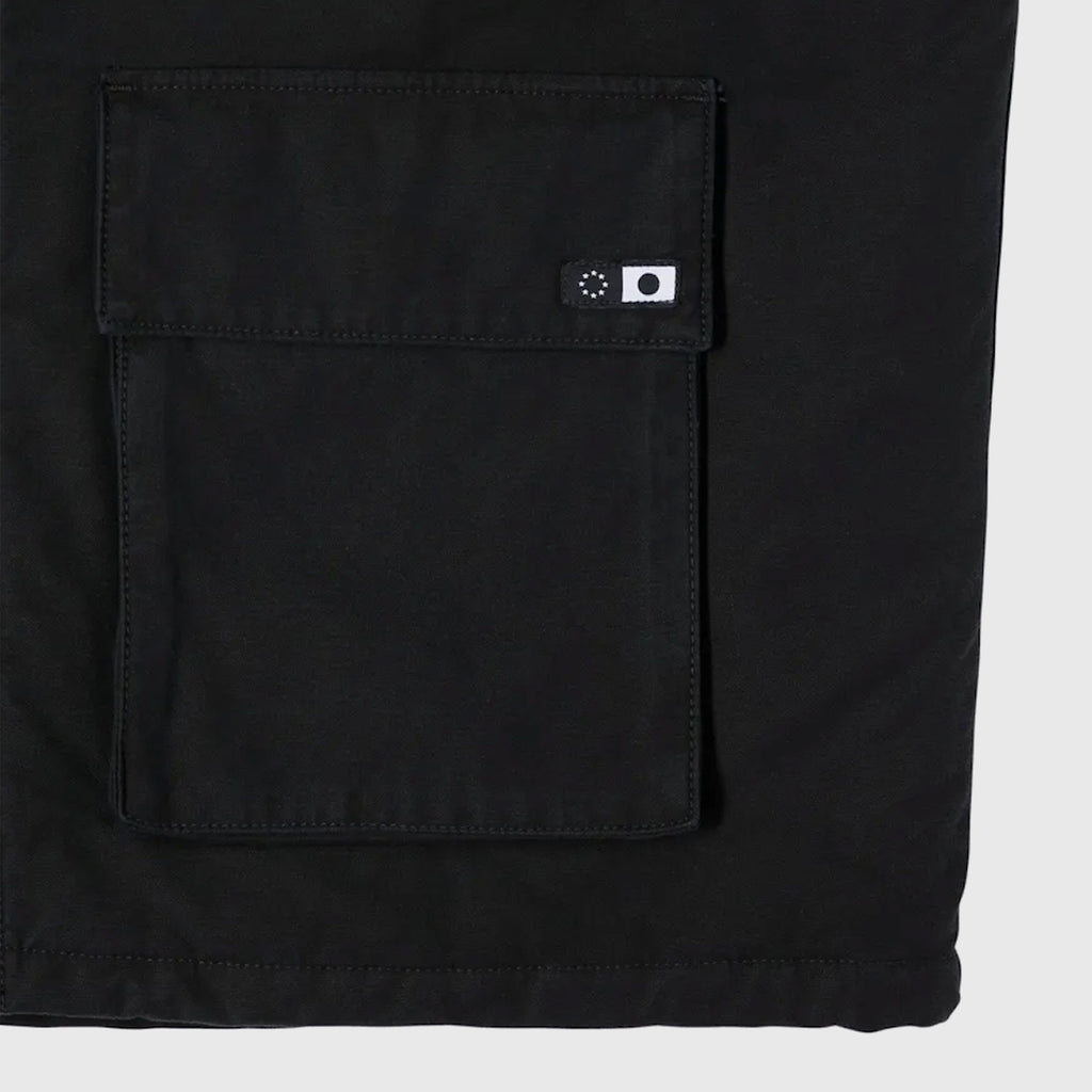 Edwin Survival II Jacket - Black Garment Washed - Close Up