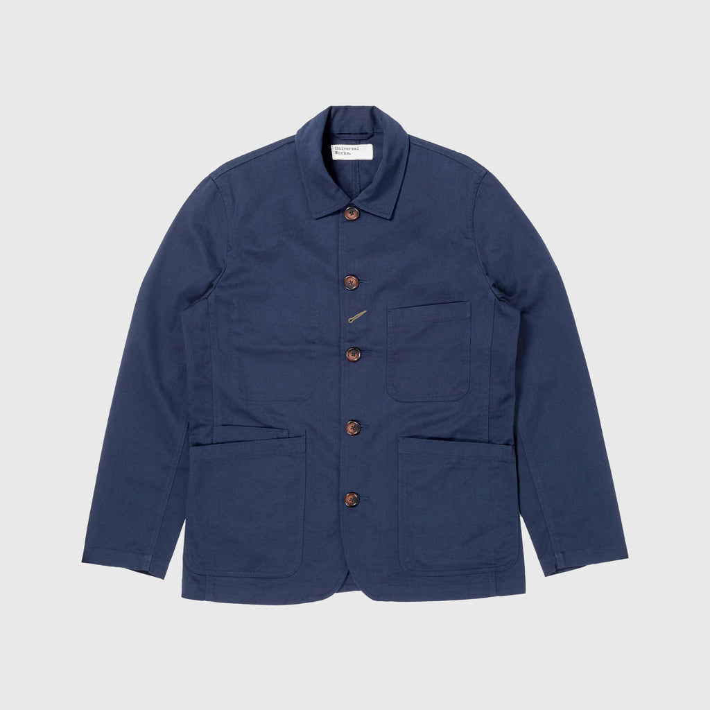 Universal Works Bakers Jacket - Navy - Front