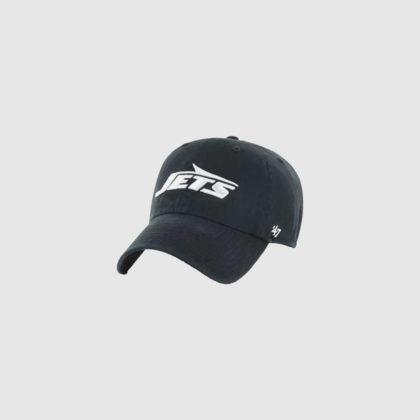 47 Brand New York Jets Clean Up Cap - Black - Front