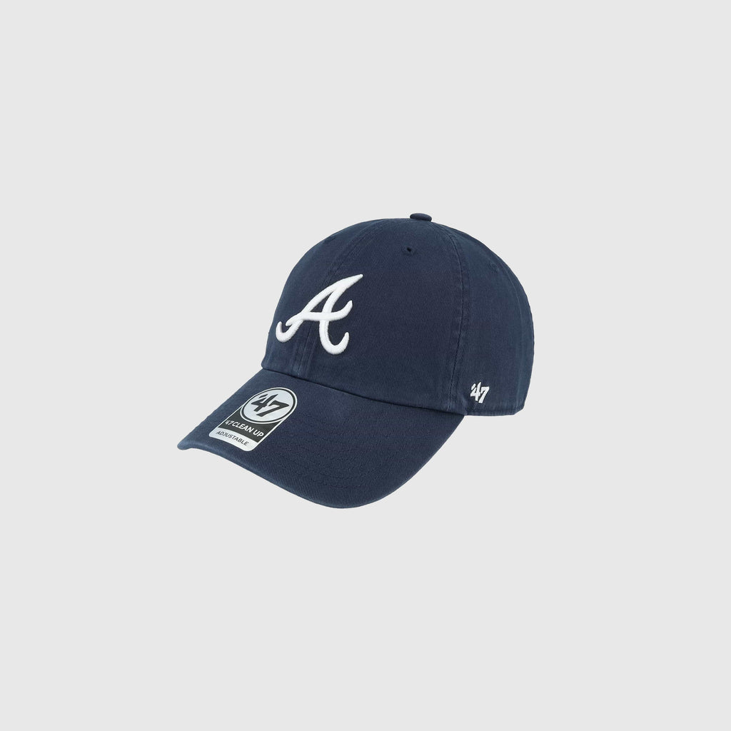 47 Brand MLB Atlanta Braves Clean Up Cap - Navy - Front