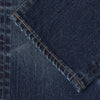 Edwin Regular Tapered Kaihara, Pure Indigo Stretch Denim - Blue Mid Dark Used - Close Up