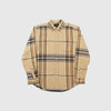 Portuguese Flannel Hazelnut Check ESP Shirt - Beige - Front