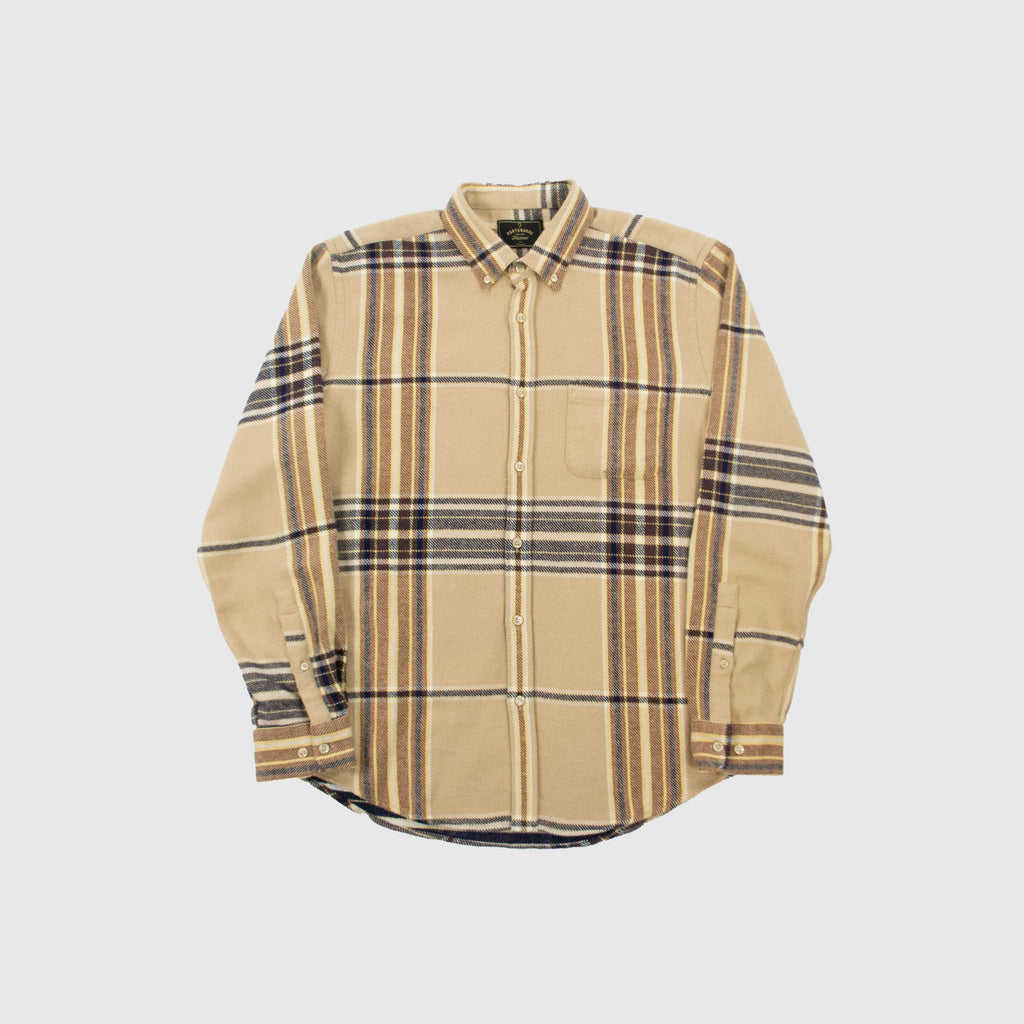 Portuguese Flannel Hazelnut Check ESP Shirt - Beige - Front