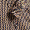 Portuguese Flannel Abstract Pied Poule Shirt - Navy - Front Close Up