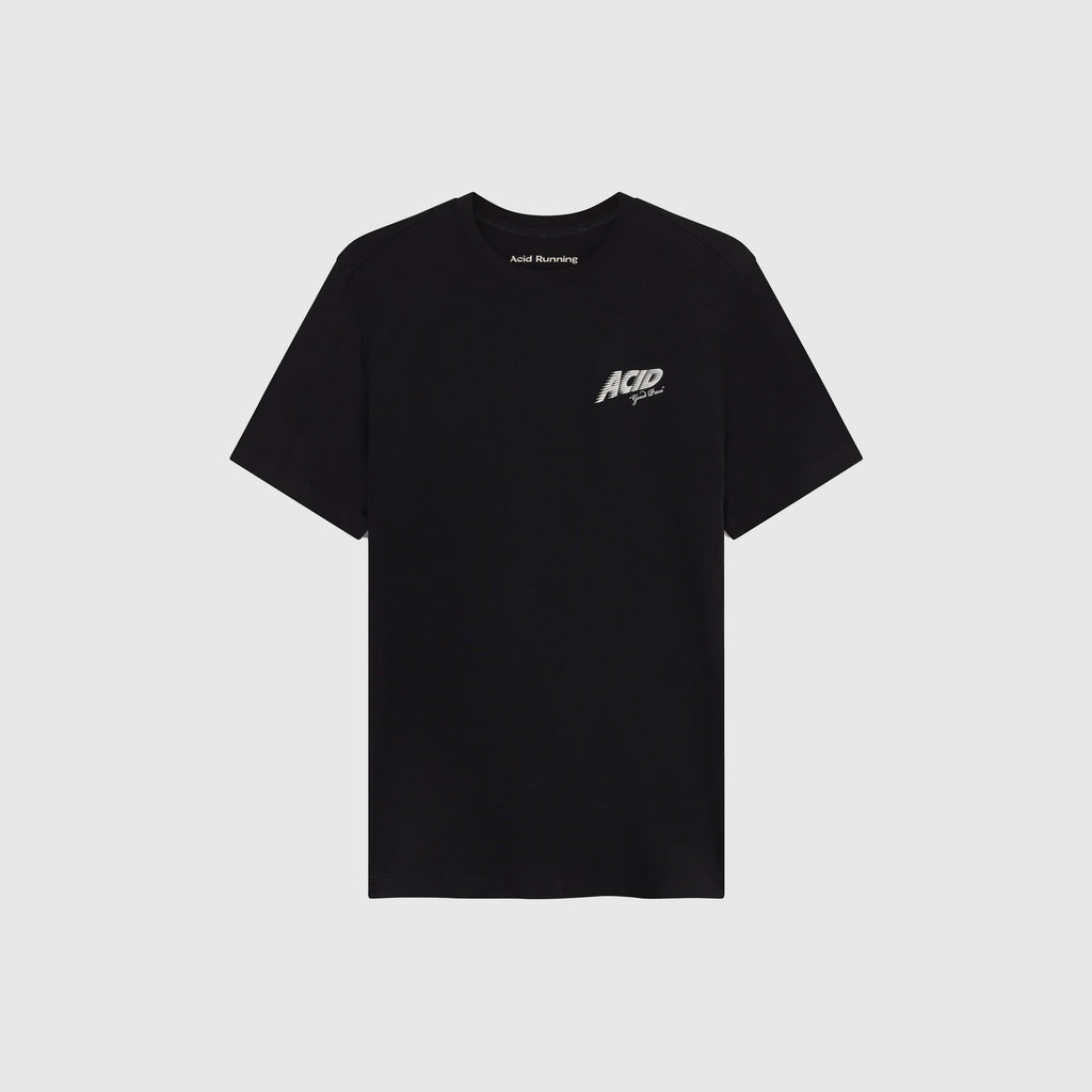 Acid Running Good Pace T-Shirt - Black - Front