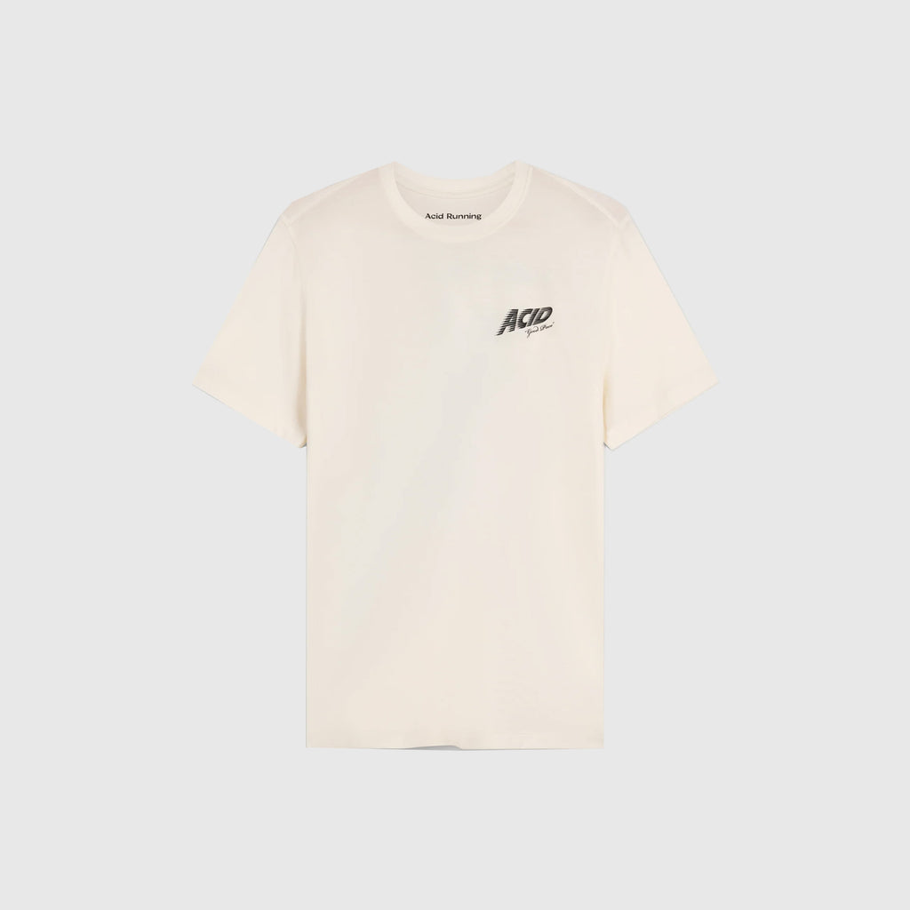 Acid Running Good Pace T-Shirt - Bone - Front