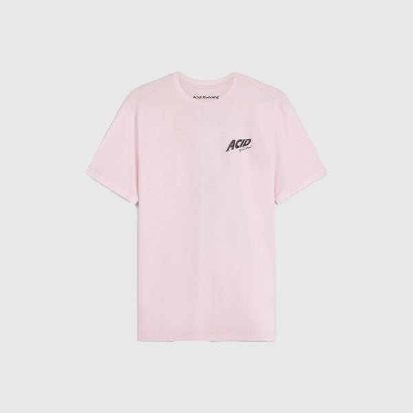 Acid Running Good Pace T-Shirt - Iced Pink - Front