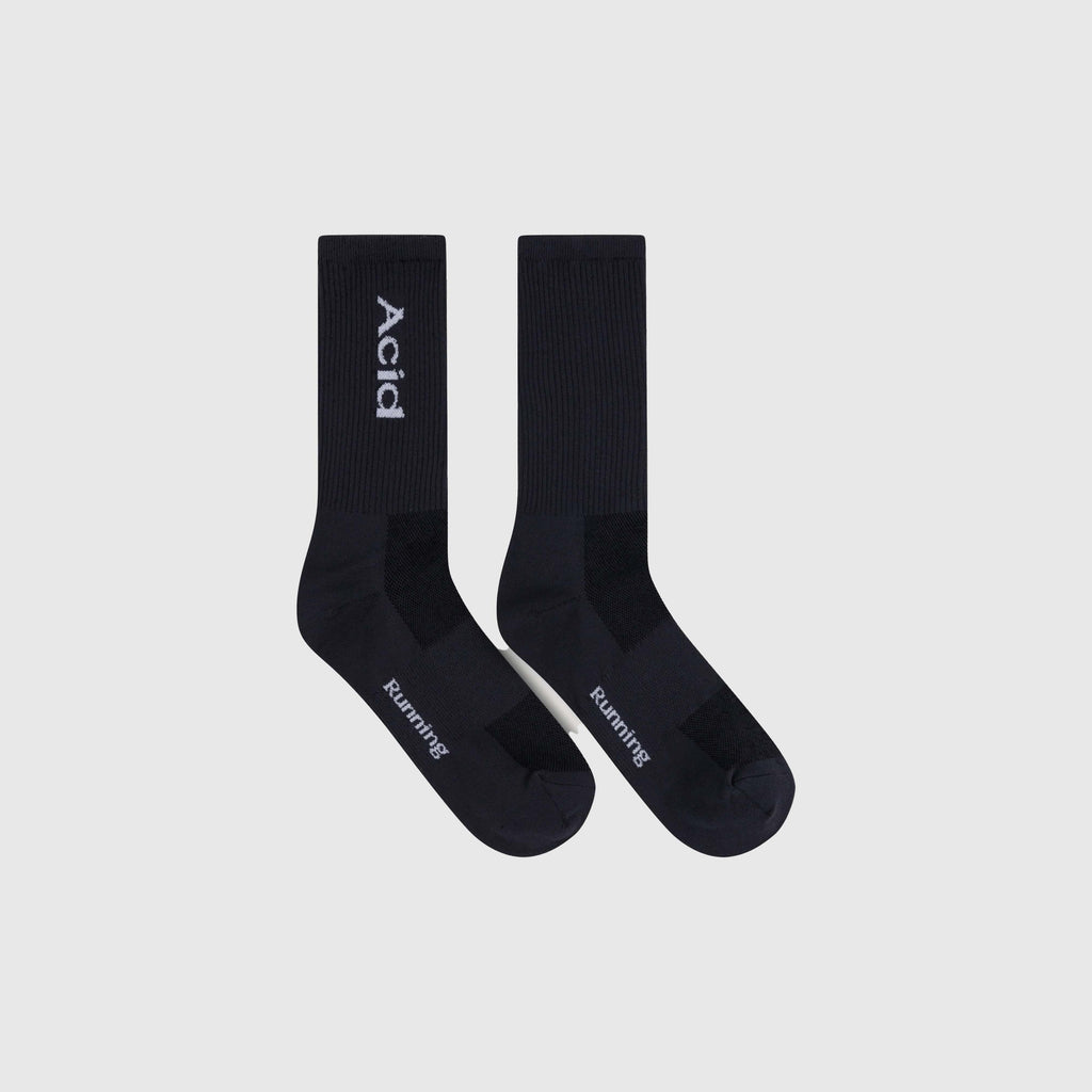 Acid Running Logo Socks - Black