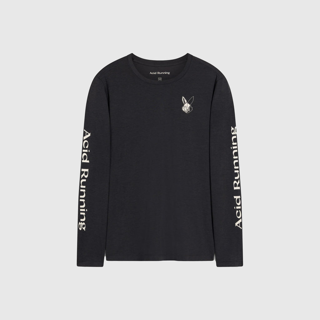 Acid Running Long Sleeve T-Shirt - Graphite - Front