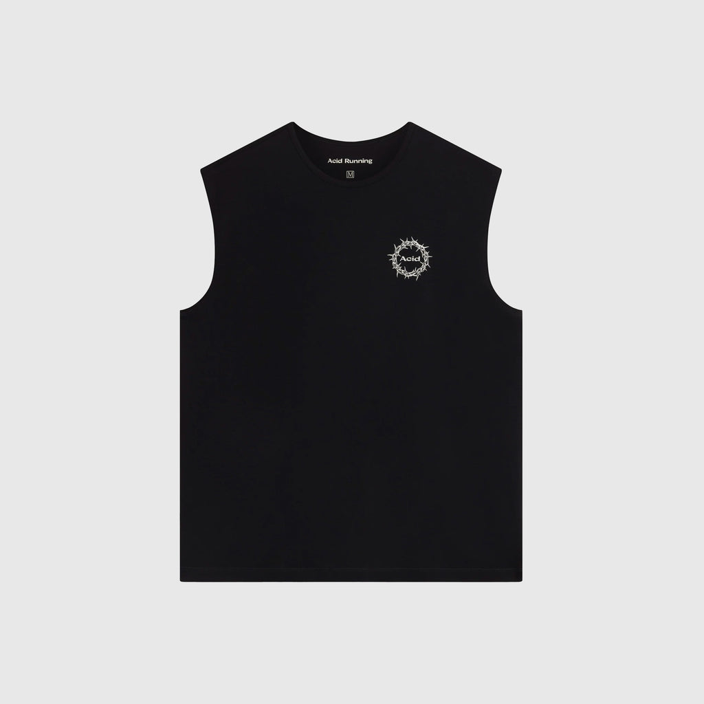 Acid Running The Good Fight Tank - Black - Front