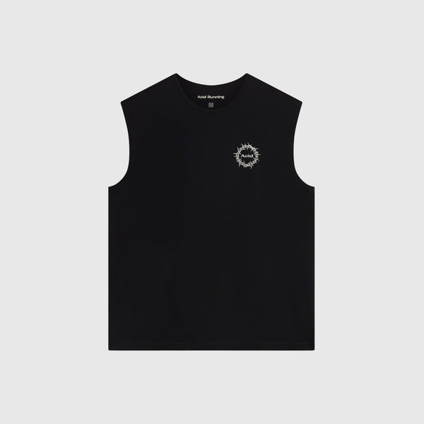 Acid Running The Good Fight Tank - Black - Front