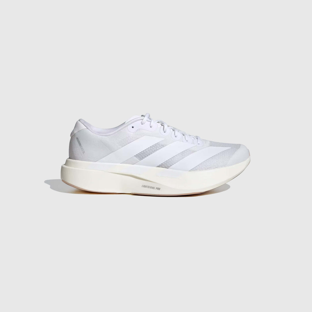 Adidas Adizero Evo SL Shoe - Cloud White / Cloud White / Warm Sandstone