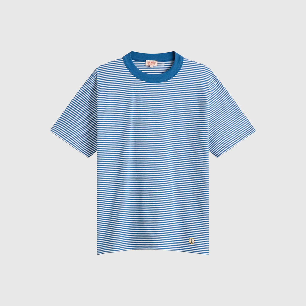 Armour Lux Heritage Stripe T-Shirt - Dark Blue / White - Front
