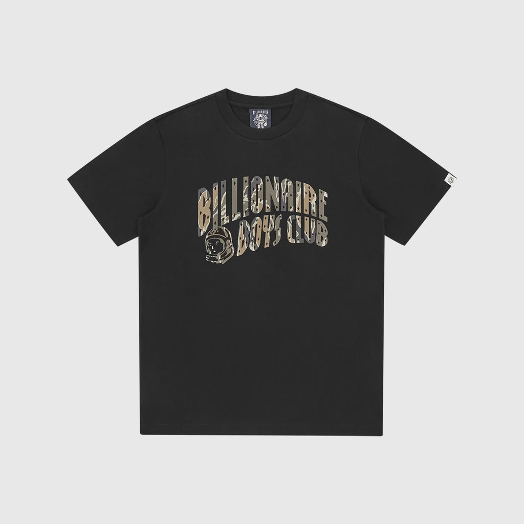 Billionaire Boys Club Camo Arch Logo Tee - Black - Front