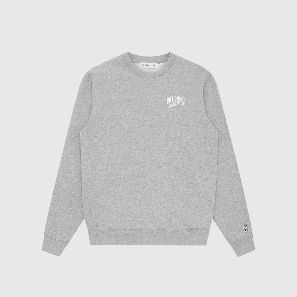 Billionaire Boys Club Small Arch Logo Crewneck - Heather Grey - Front