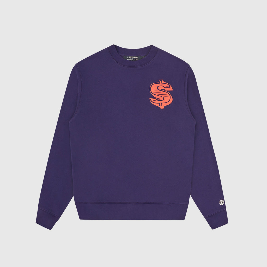 Billionaire Boys Club Dollar Logo Crewneck - Navy - Front