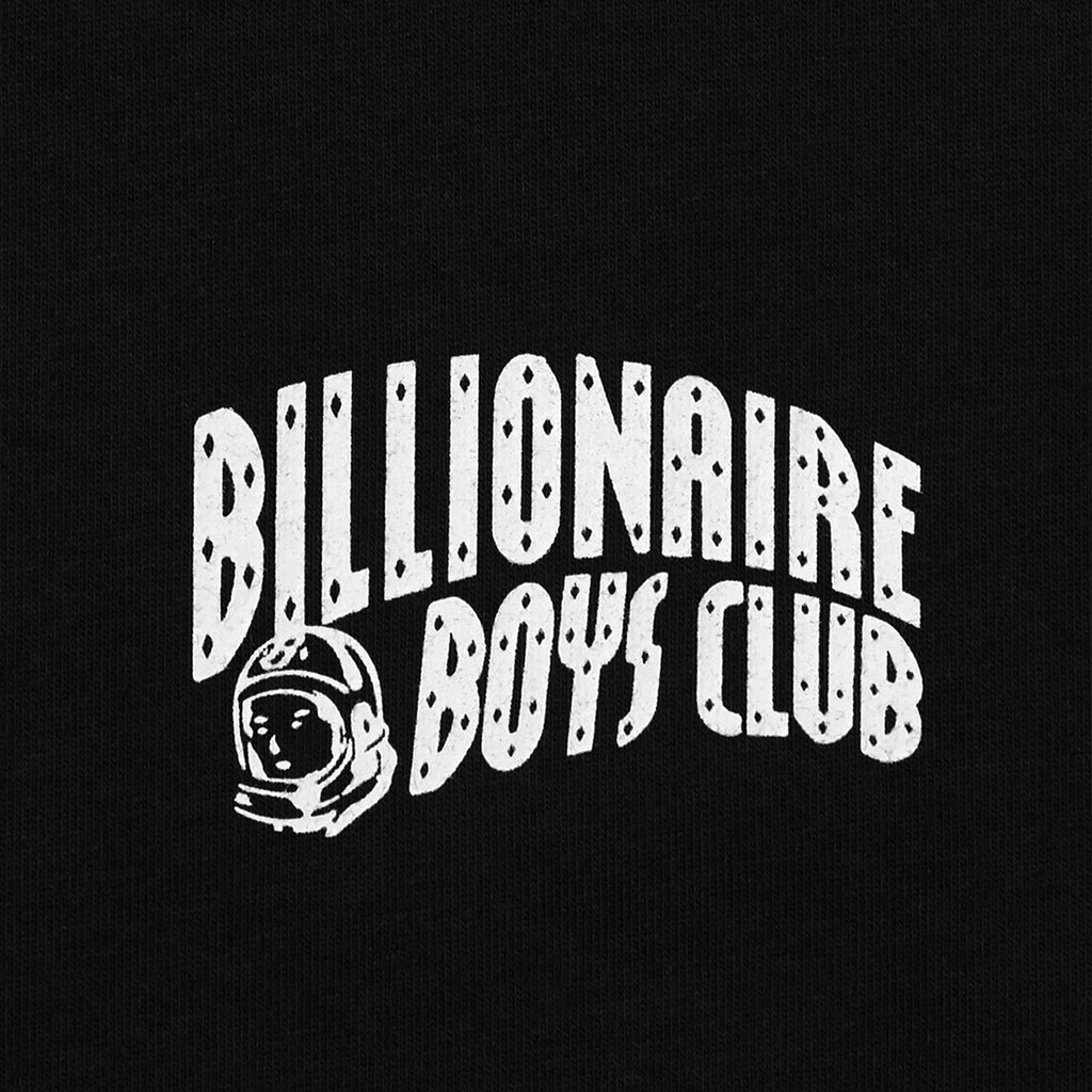 Billionaire Boys Club Small Arch Logo Tee - Black - Left Chest Close Up