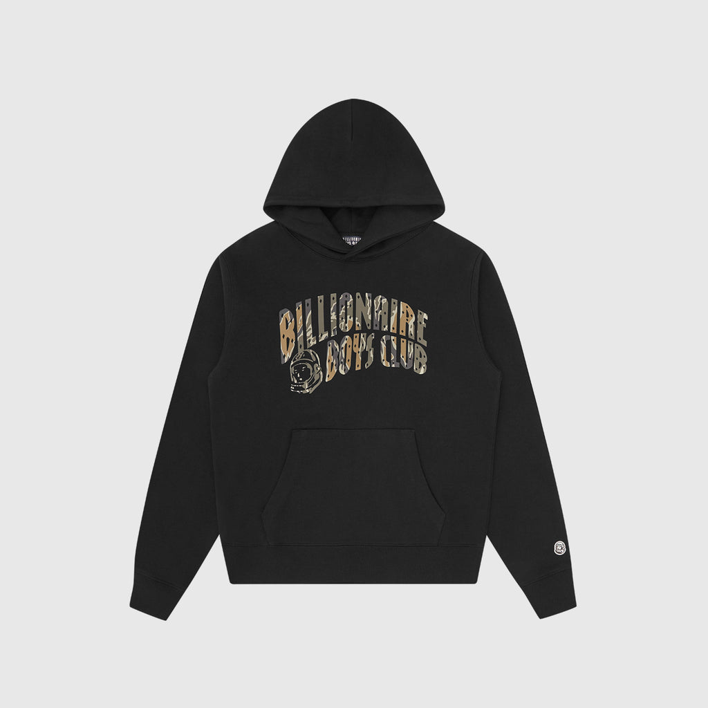 Billionaire Boys Club Camo Arch Logo Popover Hood - Black - Front