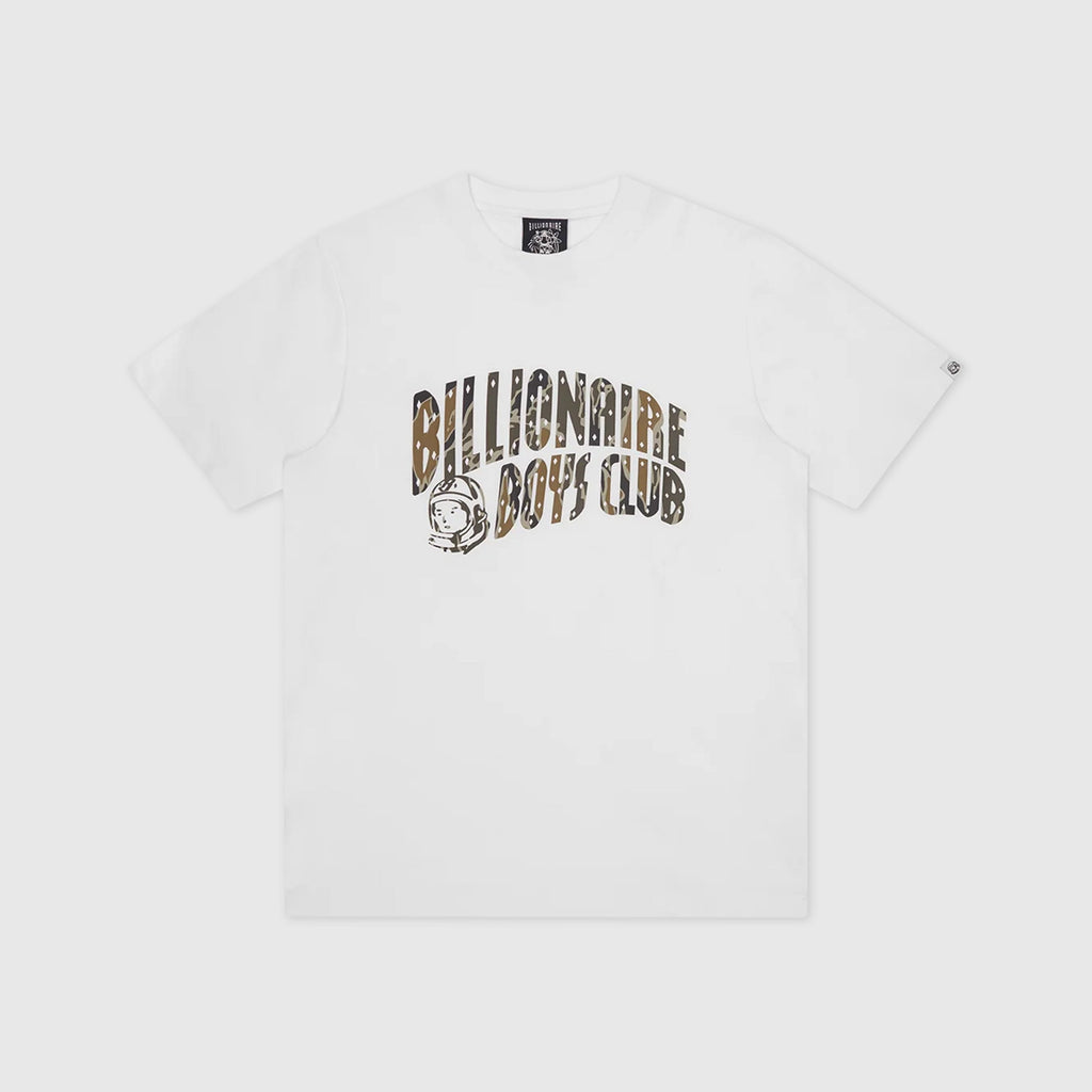 Billionaire Boys Club Camo Arch Logo Tee - White - Front