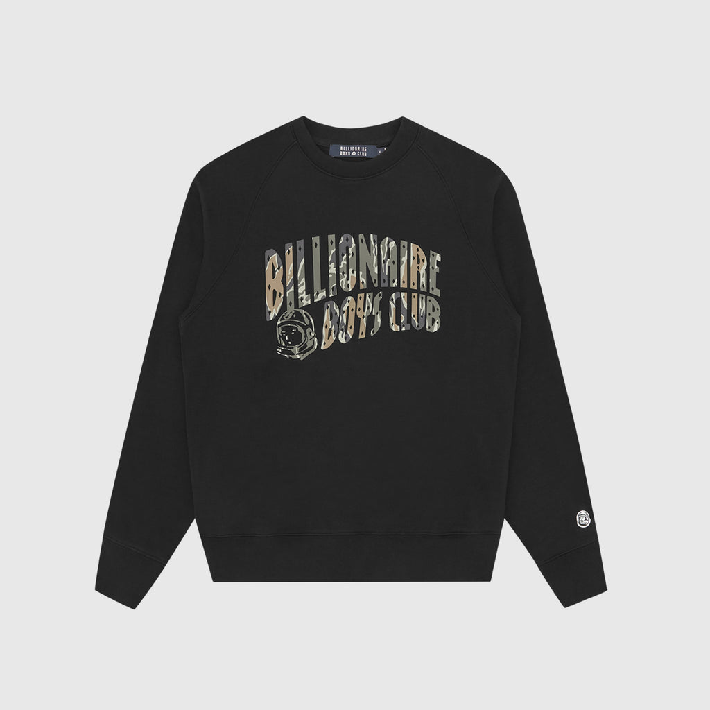 Billionaire Boys Club Camo Arch Logo Crewneck - Black