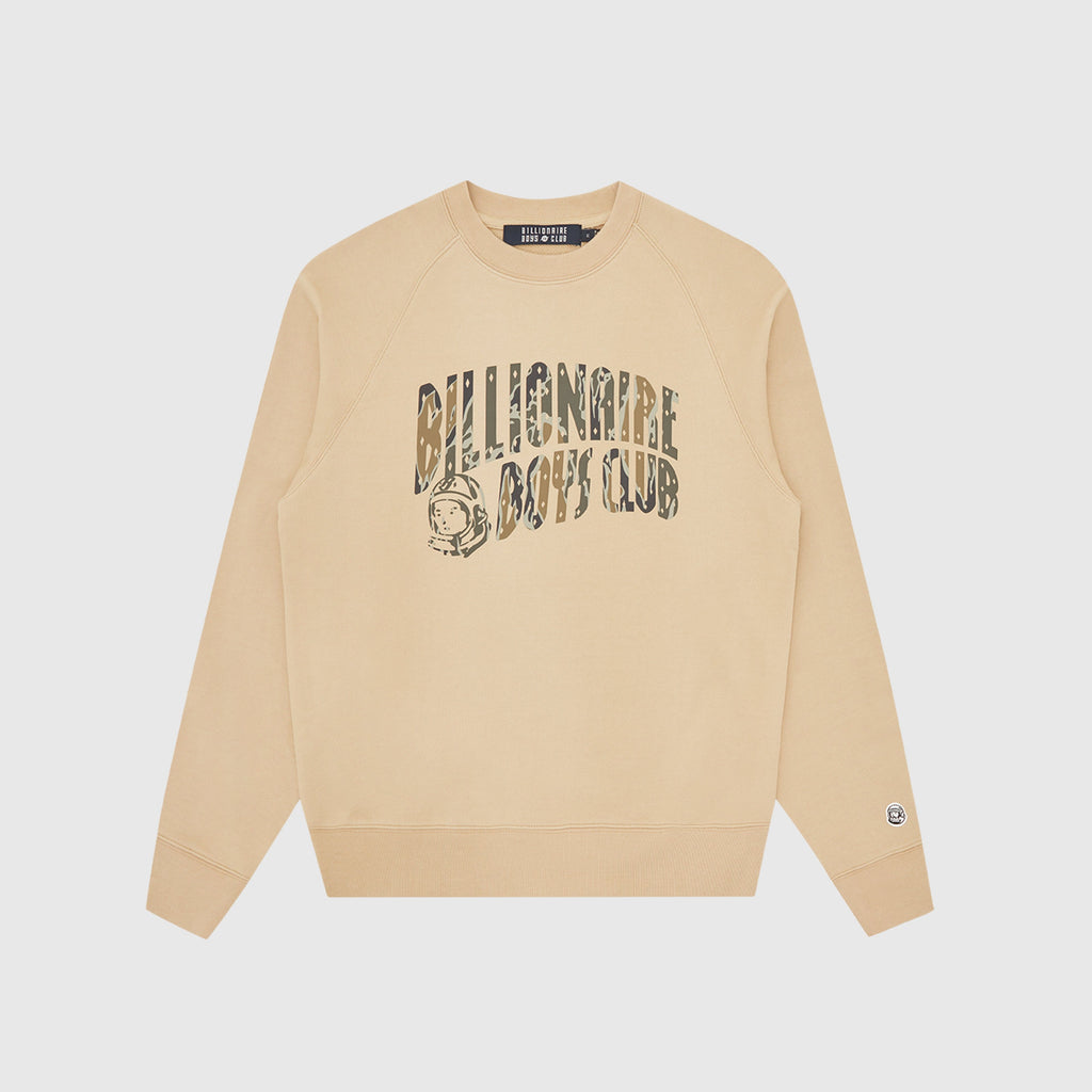 Billionaire Boys Club Camo Arch Logo Crewneck - Sand