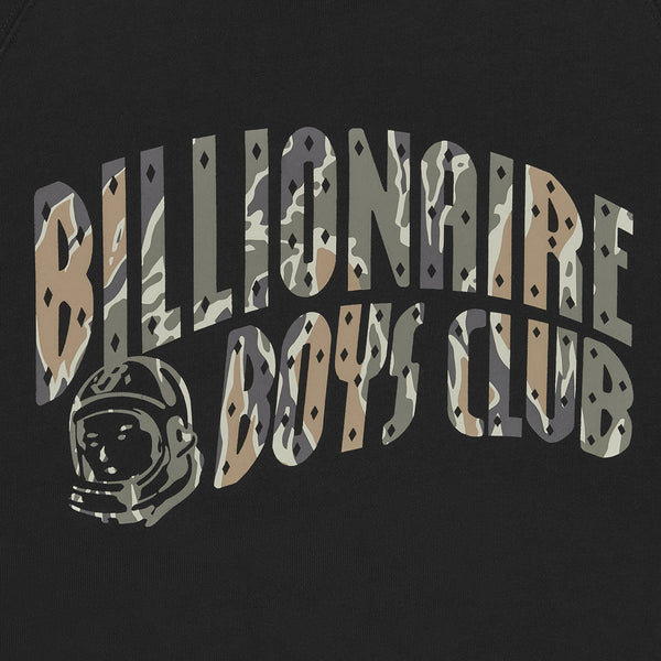 Billionaire Boys Club Camo Arch Logo Crewneck - Black graphic

