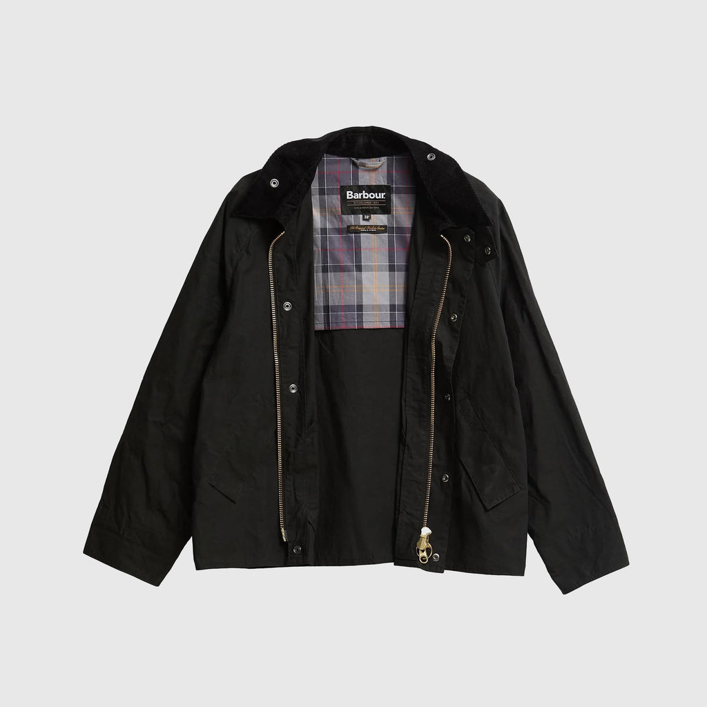 Barbour Transport Casual Jacket - Black - Front Open