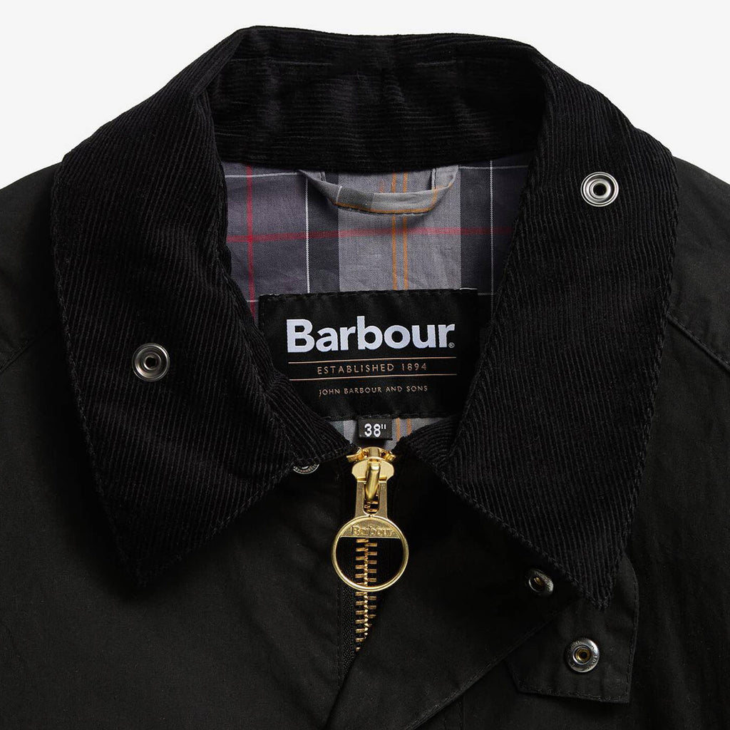 Barbour Transport Casual Jacket - Black - Front Close Up
