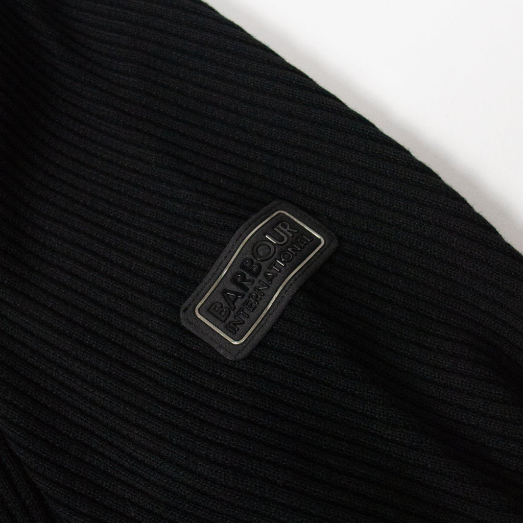 Barbour Dune Crew - Black - Close Up Arm Branding