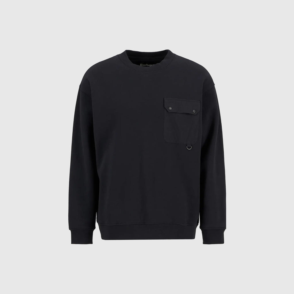 Barbour Leazes Crew - Black - Front