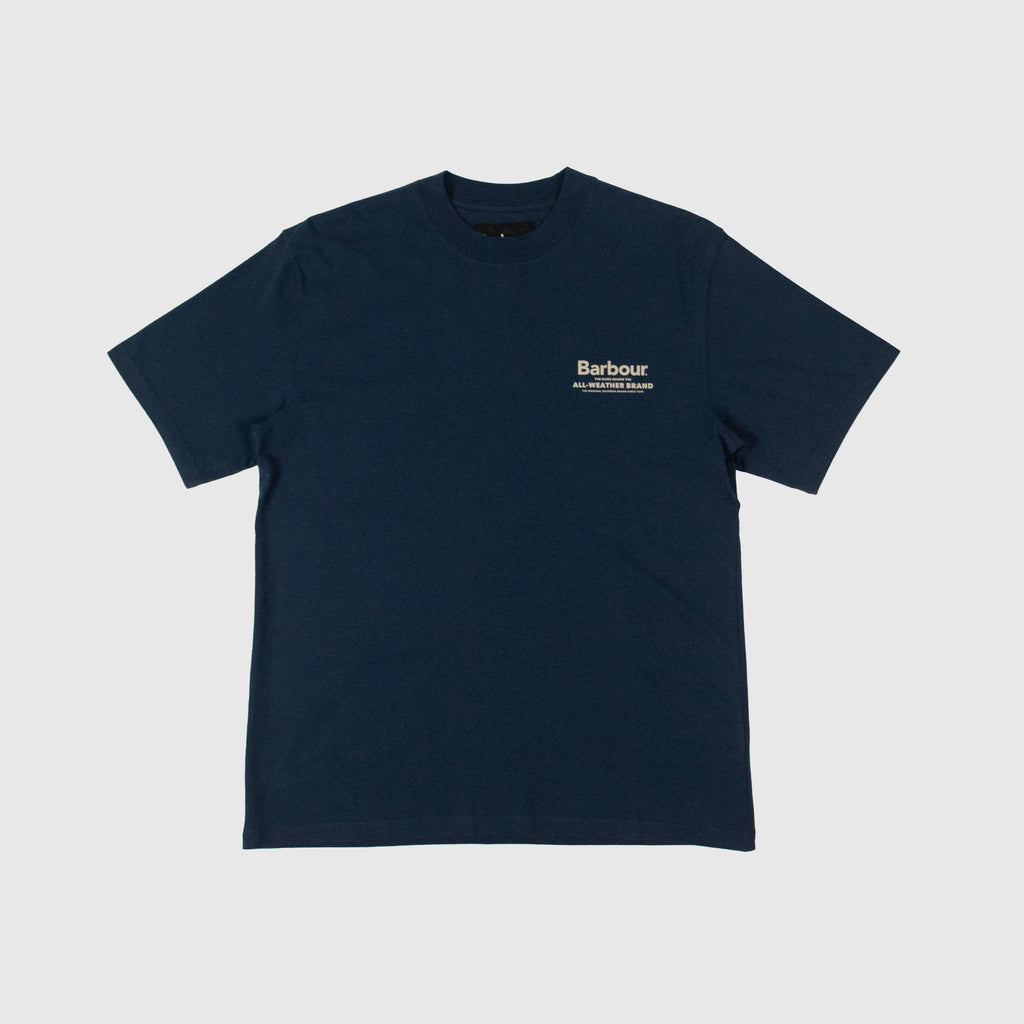Barbour Outdoors T Shirt - Navy - Front