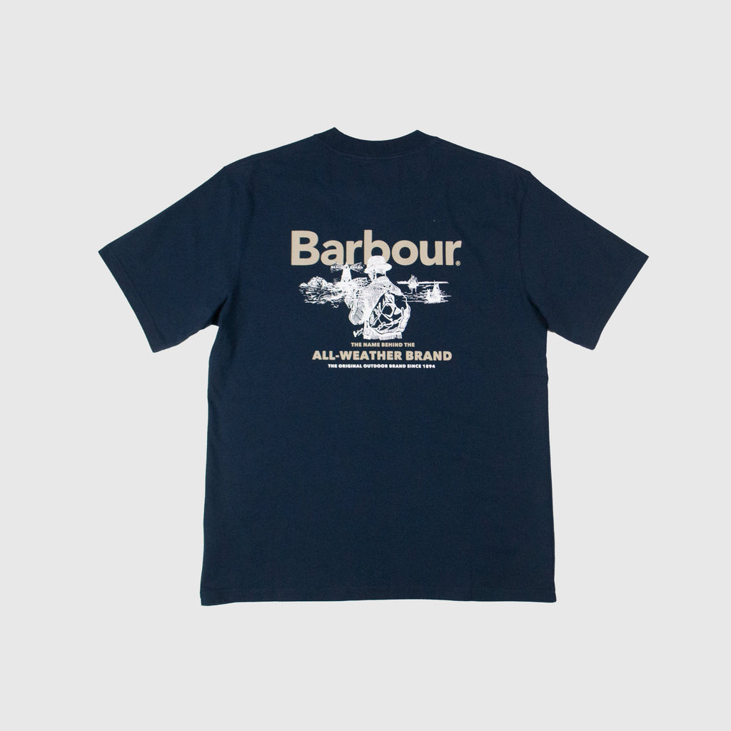 Barbour Outdoors T Shirt - Navy - Back