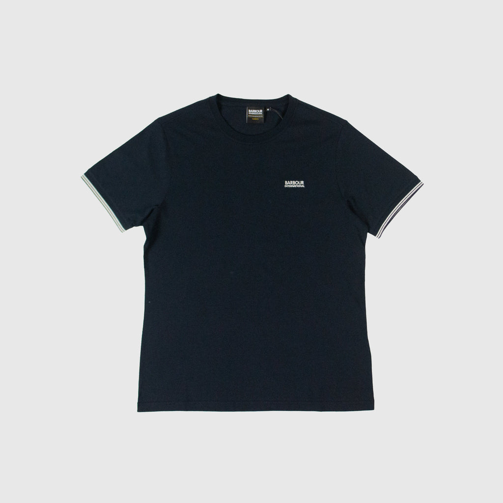 Barbour Phillip Tipped Tee - Navy - Front