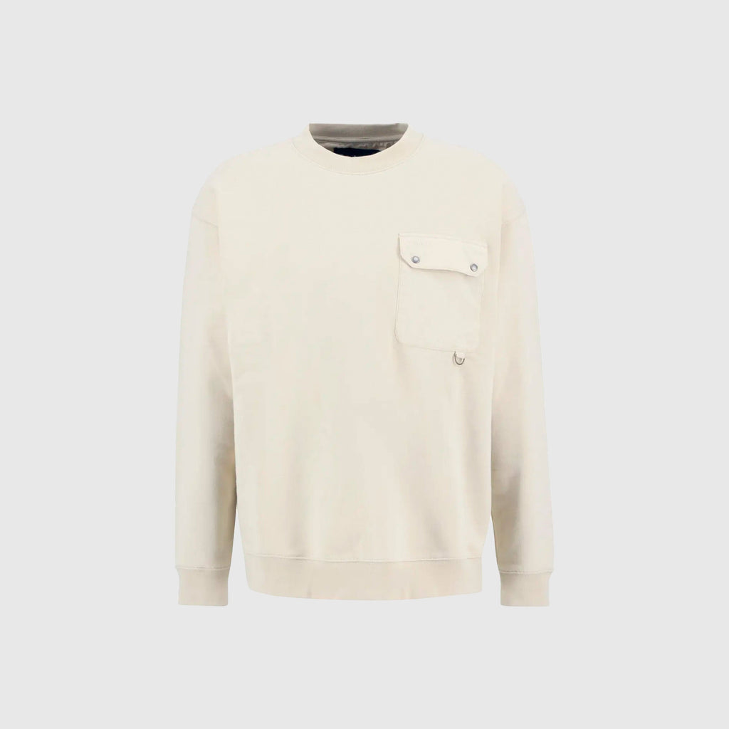 Barbour Leazes Crew - Ecru - Front