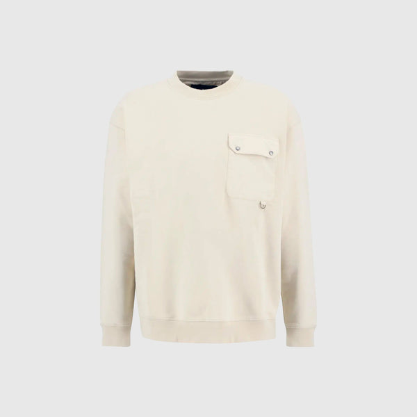 Barbour Leazes Crew - Ecru - Front