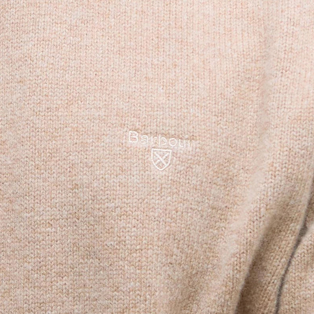 Barbour Grangetown Crewneck - Washed Stone - Front Close Up