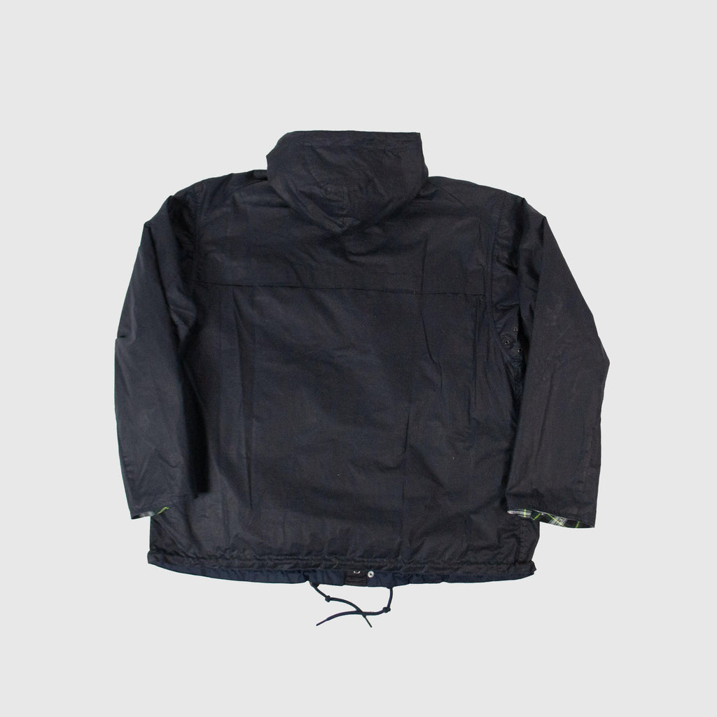 Barbour Modified Short Durham Wax Jacket - Navy - Back