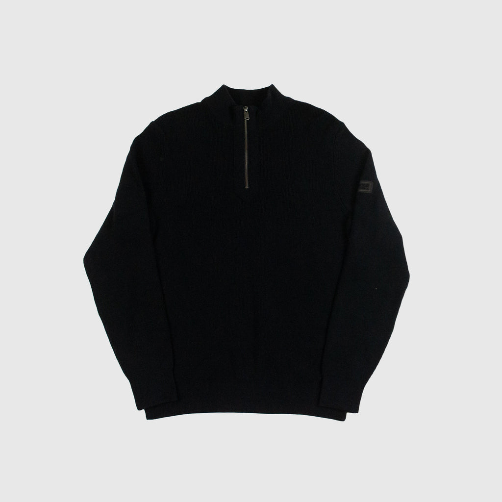 Barbour International Crawley Funnel Neck Jumper - Black - Front