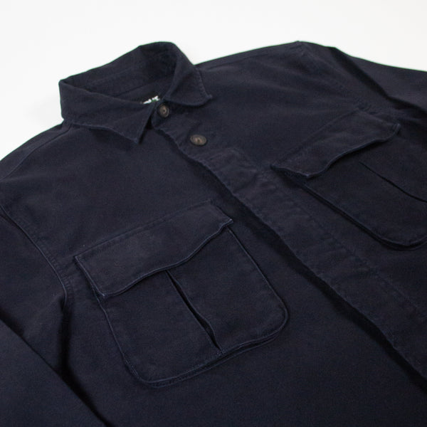 Barbour Jungle Overshirt - Navy - Front Close Up