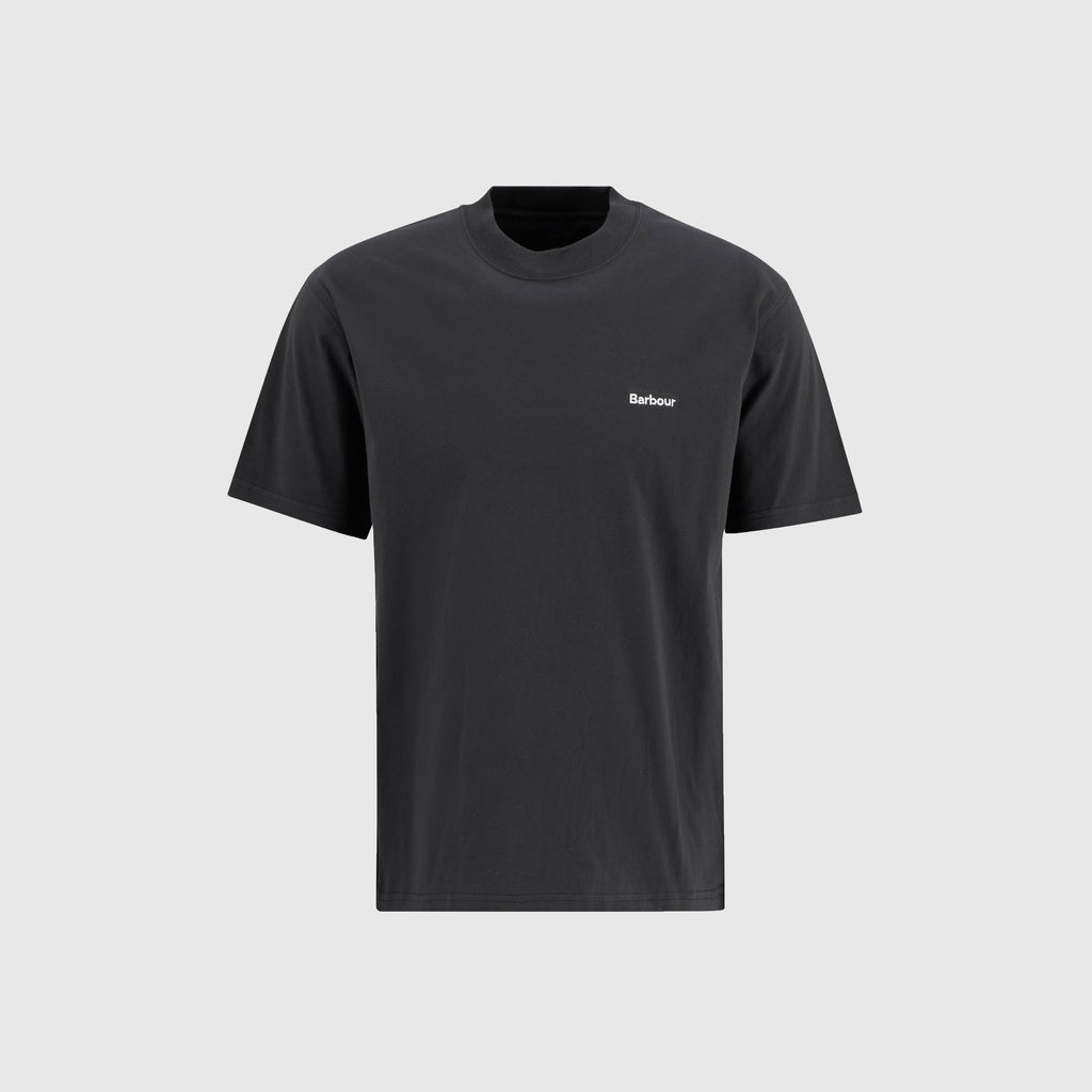 Barbour Dalton Logo Oversized Tee - Black - Front