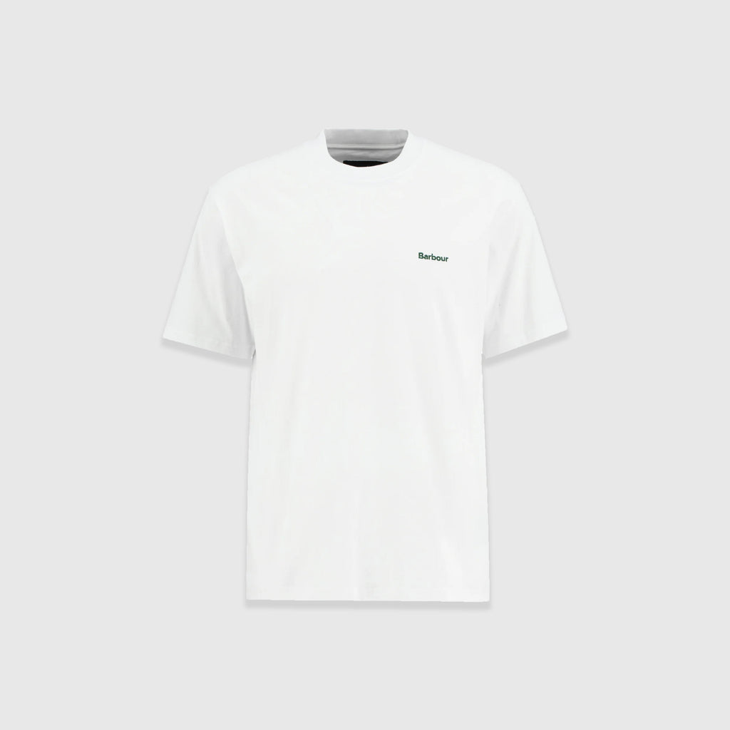 Barbour Dalton Logo Oversized Tee - White - Front