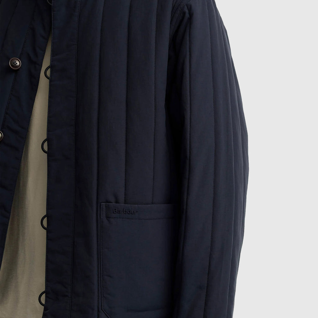 Barbour Endurance Quilted Jacket - Navy - Front Close Up